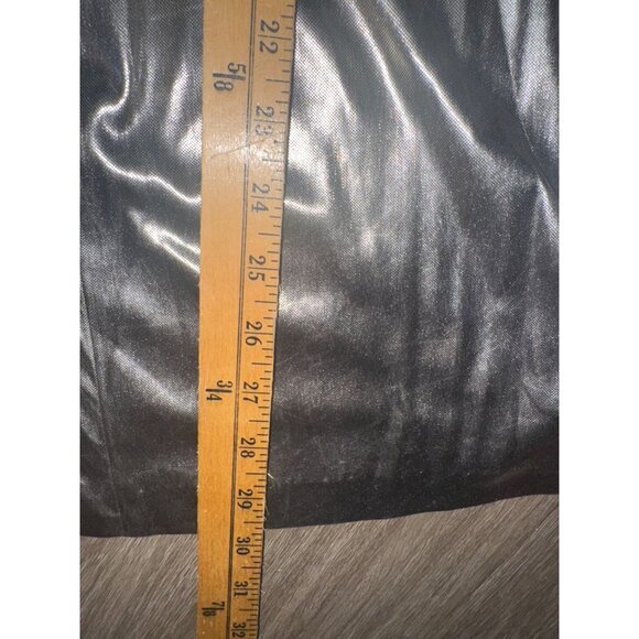 Metallic Silver 2-Piece Set Open Front Duster Jacket & Short Sleeve Top Womens S - Picture 12 of 12